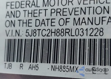 2024 Acura Rdx A-Spec Advance Package z USA, uszkodzony, nr VIN 5J8TC2H88RL031228